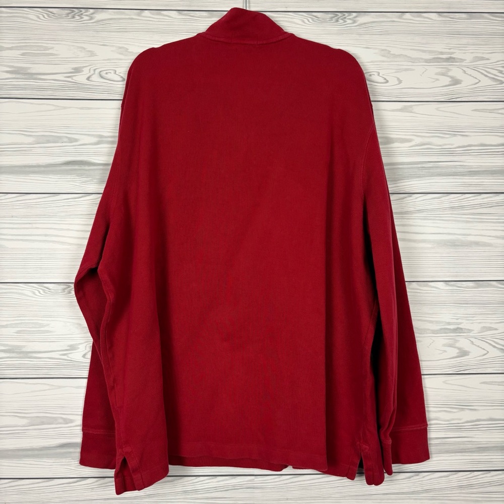Polo Ralph Lauren Estate Rib Half Zip Pullover Sweater Size XXL Red - Picture 6 of 9